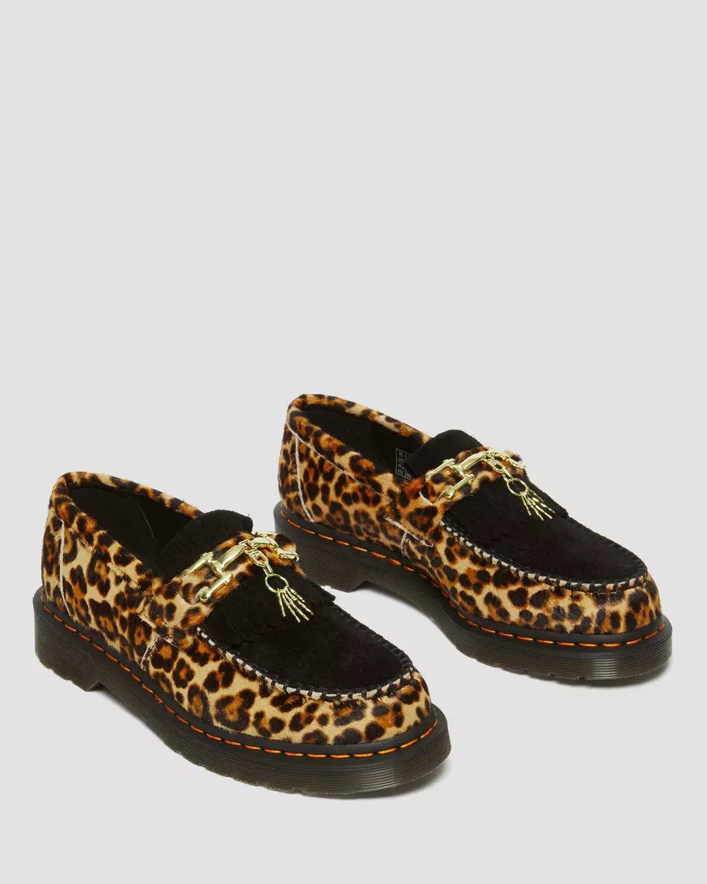 Adrian Hair-On Leopard Print Snaffle Loafers