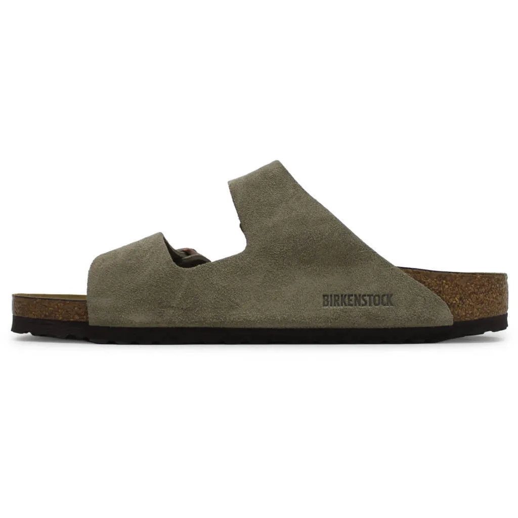 Arizona Suede Leather Unisex Slide Sandals