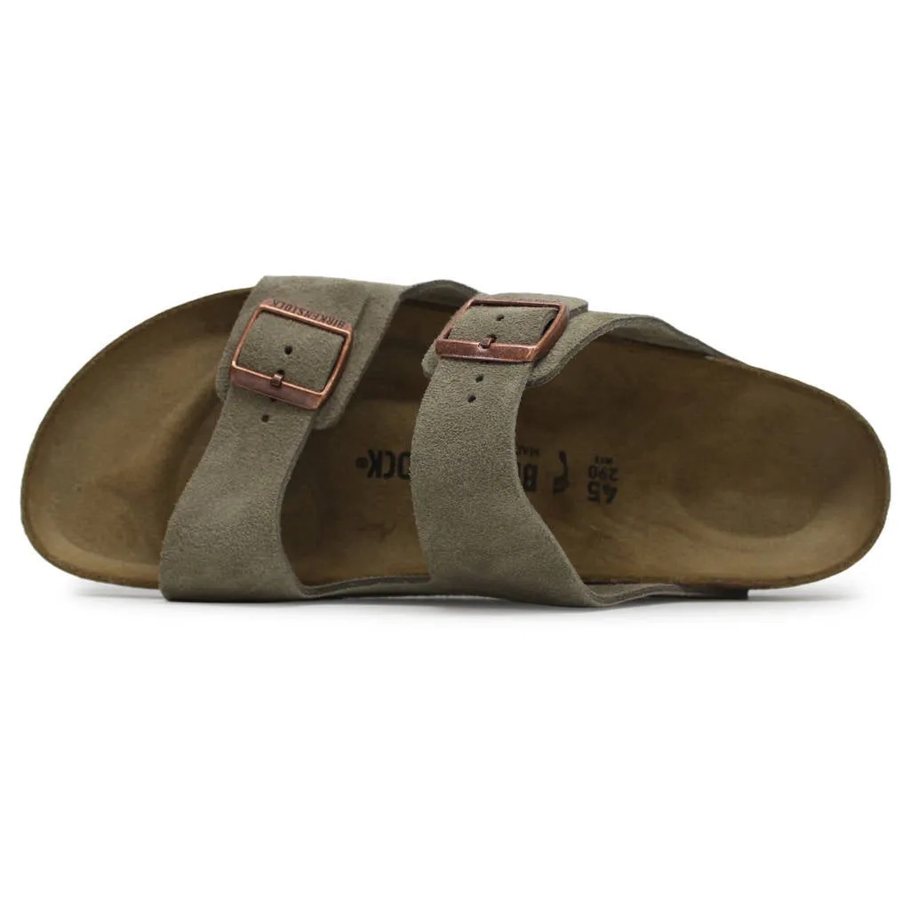 Arizona Suede Leather Unisex Slide Sandals