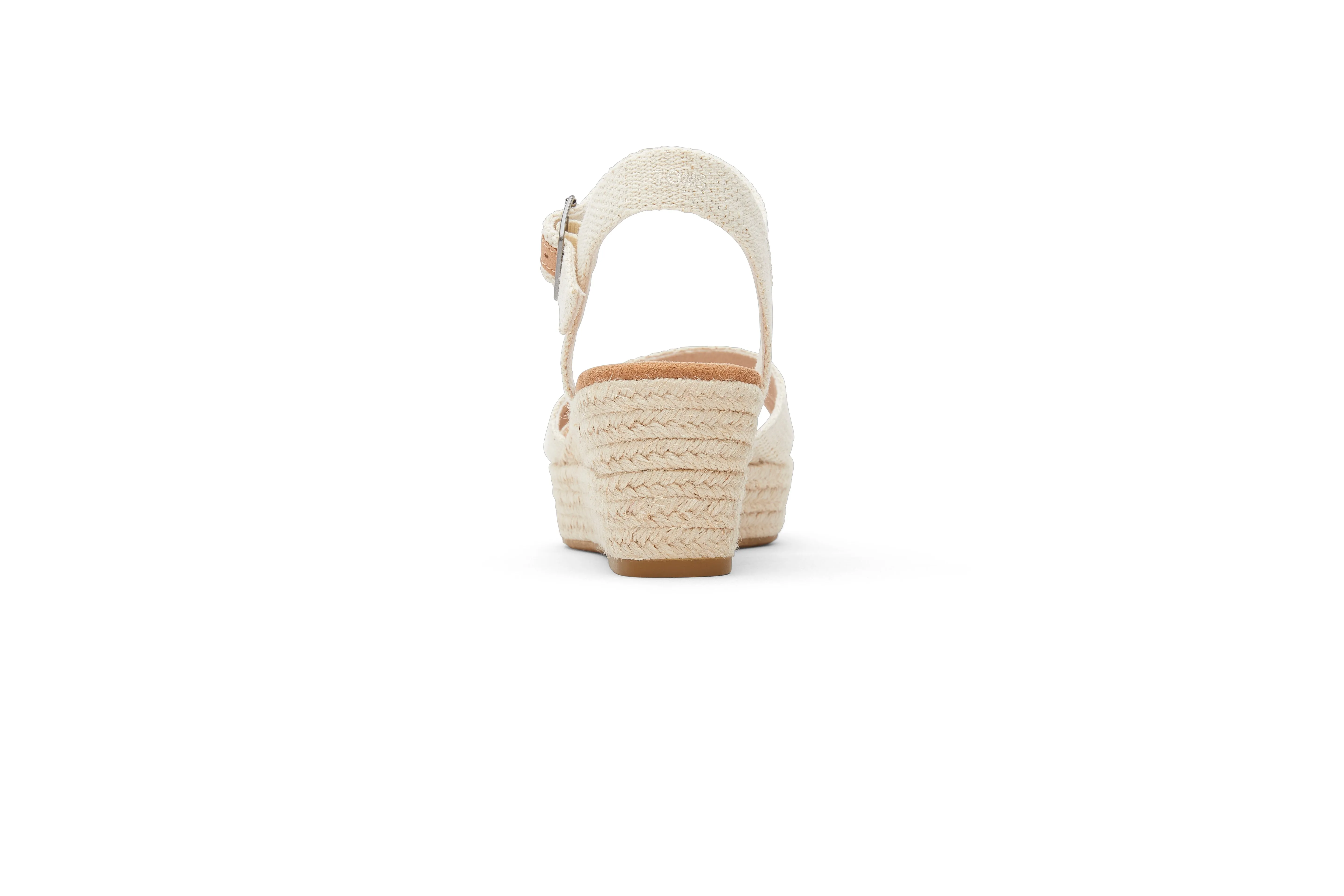 Audrey Espadrille Sandal - Natural Undyed Metallic Linen Stripe