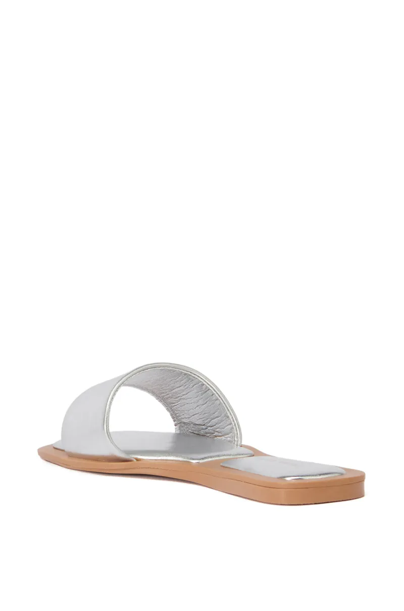 AZALEA WANG CELESTIN SILVER FLAT SANDAL