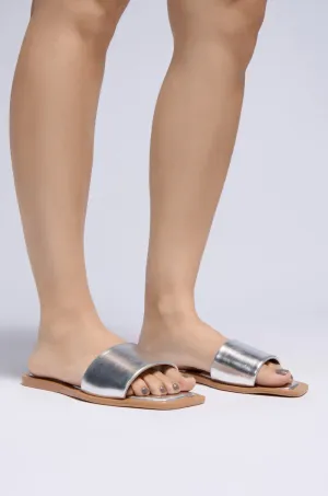 AZALEA WANG CELESTIN SILVER FLAT SANDAL