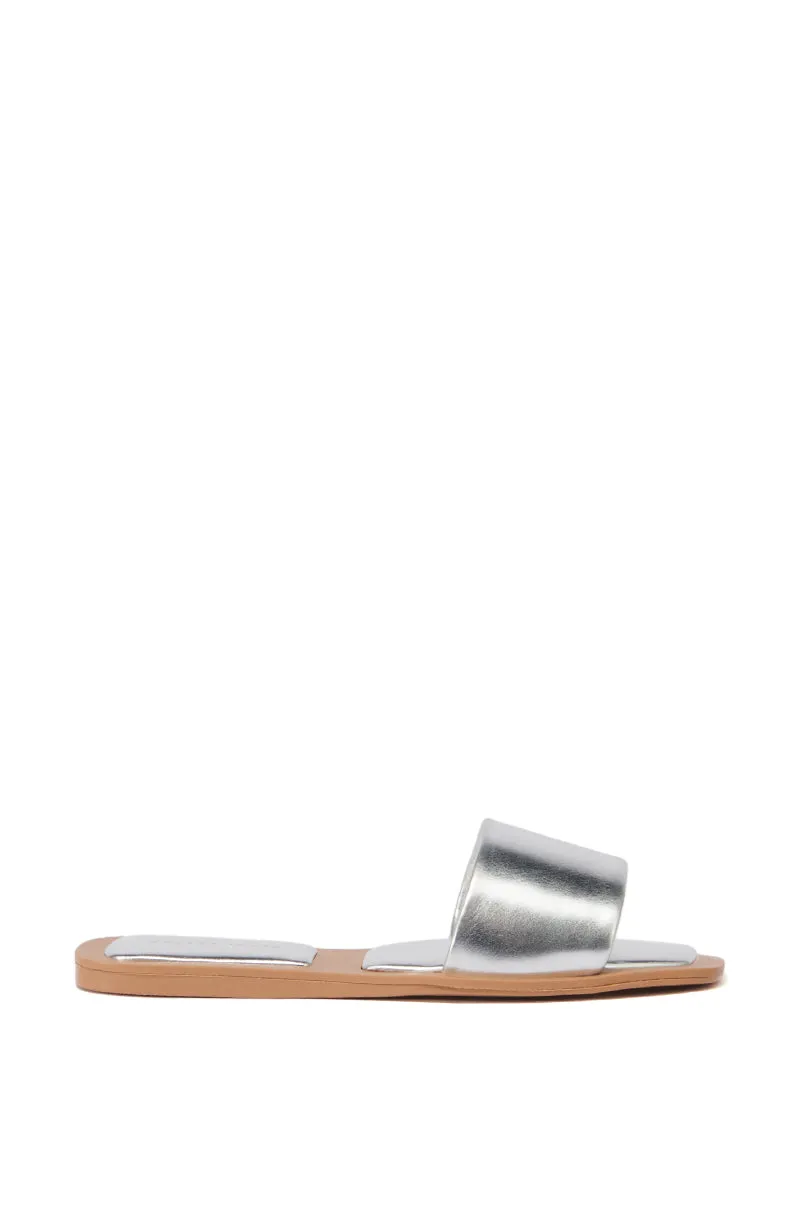 AZALEA WANG CELESTIN SILVER FLAT SANDAL