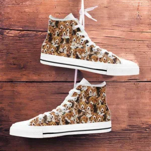 Beagles Canvas Canvas High Top Shoes