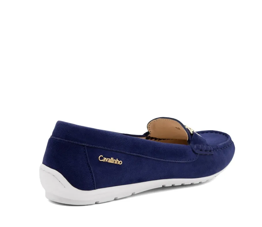 Belle Leather Loafers Navy