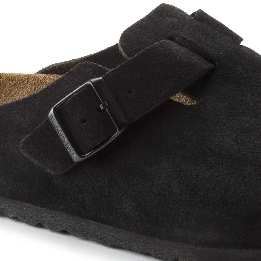 Birkenstock - Boston Soft - Black Suede Leather