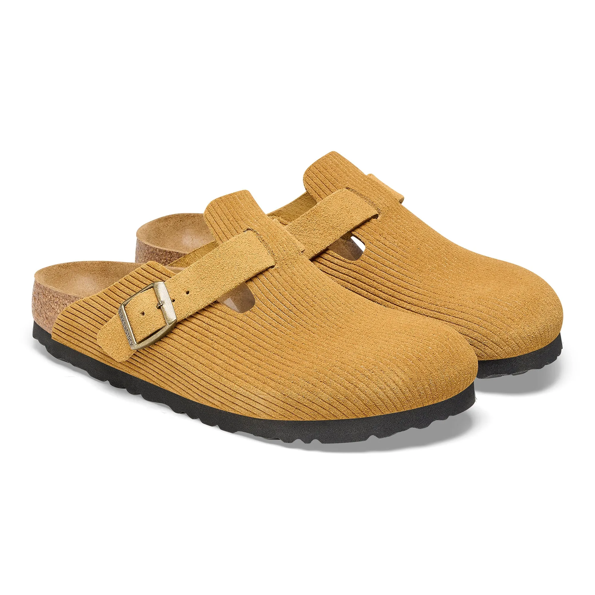 Birkenstock Boston Suede Embossed - Cork Brown