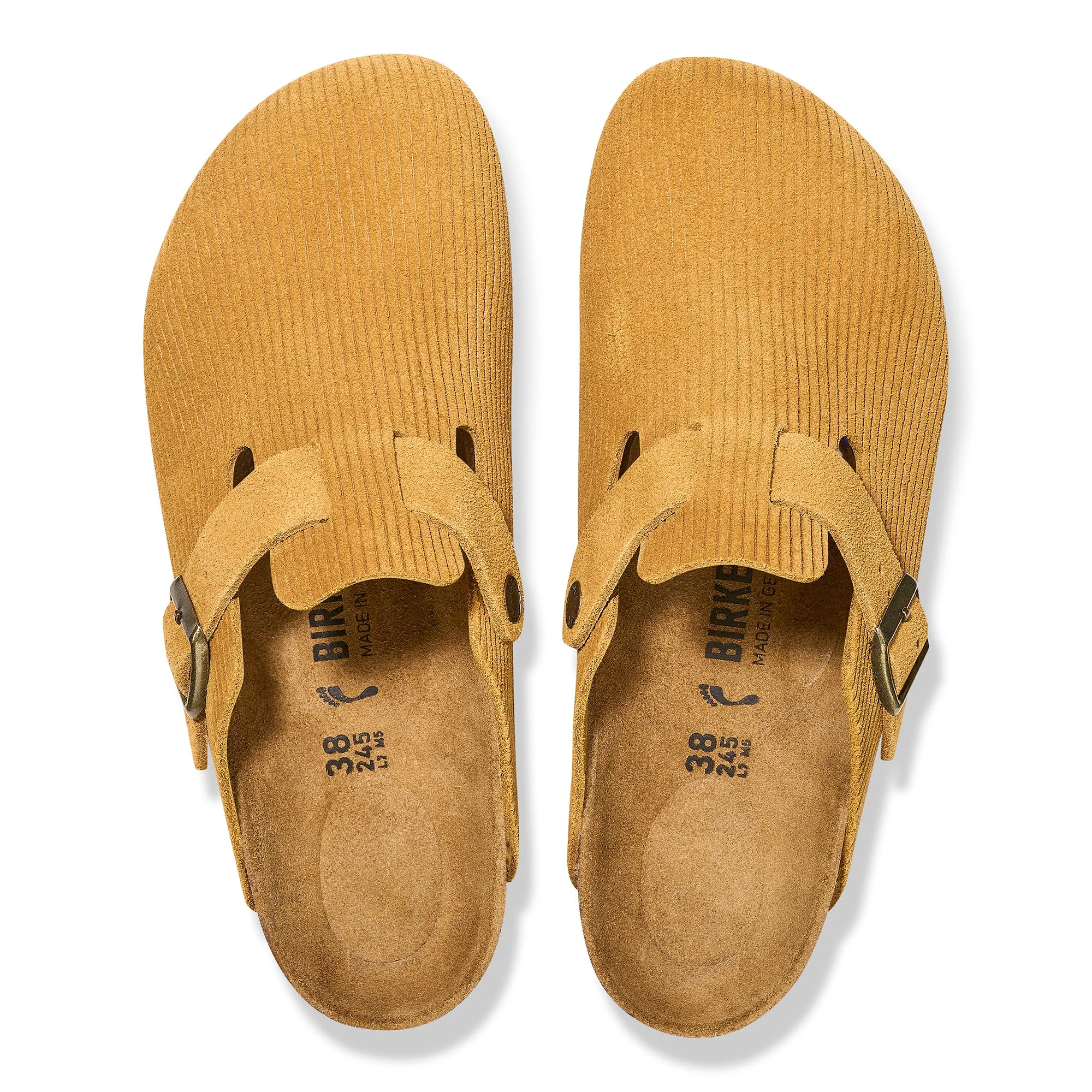 Birkenstock Boston Suede Embossed - Cork Brown