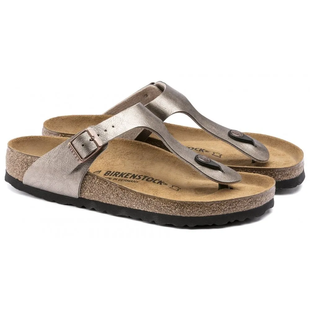 Birkenstock Gizeh Graceful Taupe Birko-Flor Sandals