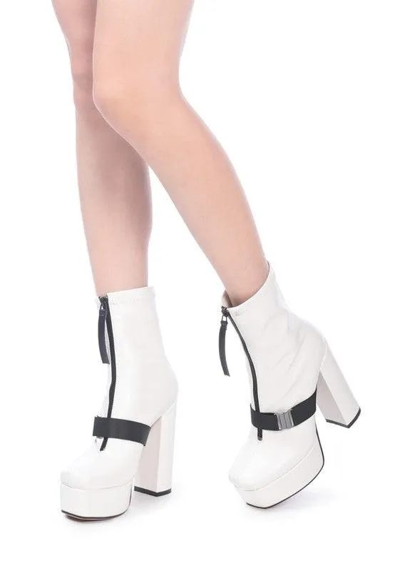 Boomer Chunky High Block Heel Boots