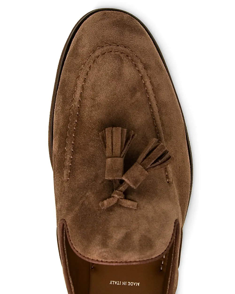 Brown Suede Tassel Loafer