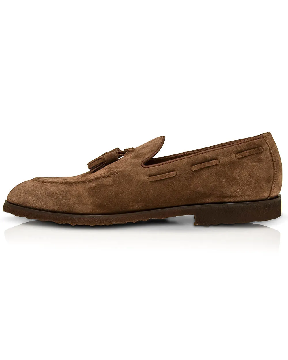 Brown Suede Tassel Loafer