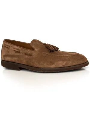 Brown Suede Tassel Loafer