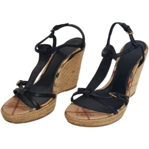 Burberry Black Wedges