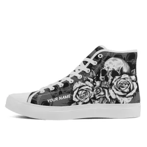 Buy One Get One Grey Color Personalized Fashion Sneaker High Top Skull Comfortable Shoe,FN-024-24023062