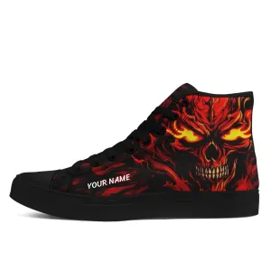 Buy One Get One Red Color Personalized Fashion Sneaker High Top Skull Comfortable Shoe,FN024-24027047