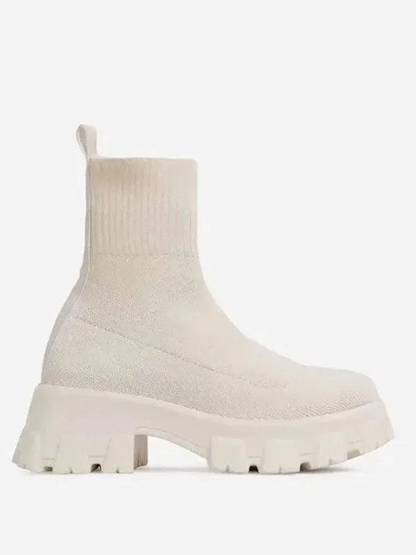 Chunky Sole Socks Boots