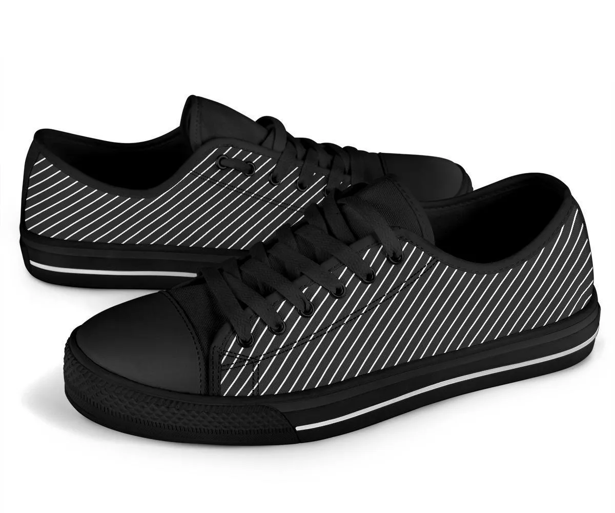 Custom Sneakers - B&W Stripes