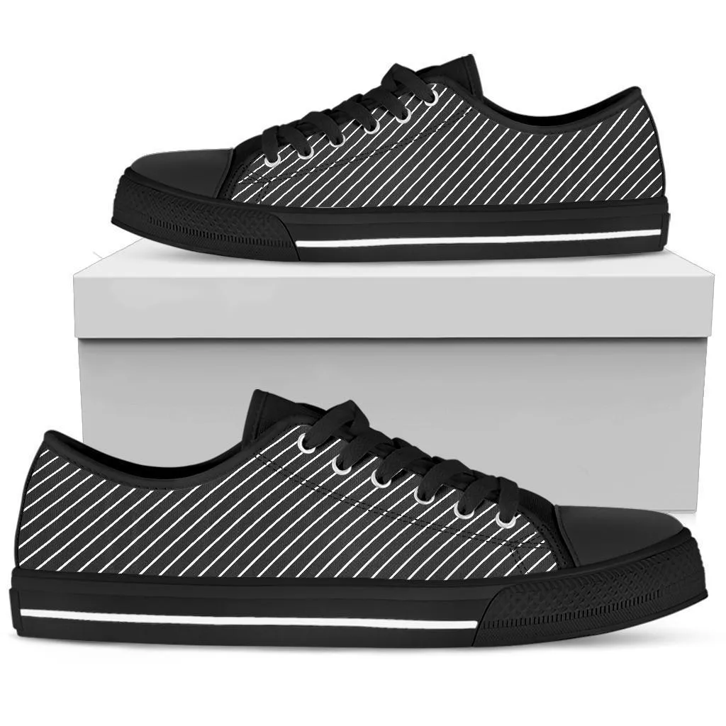 Custom Sneakers - B&W Stripes