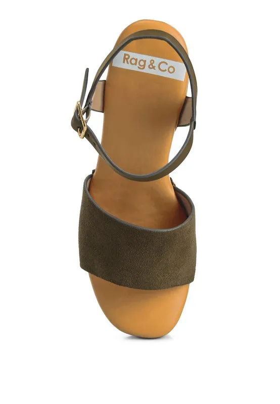 Daniela Suede High Block Sandals **Shipping already included in price for this item**