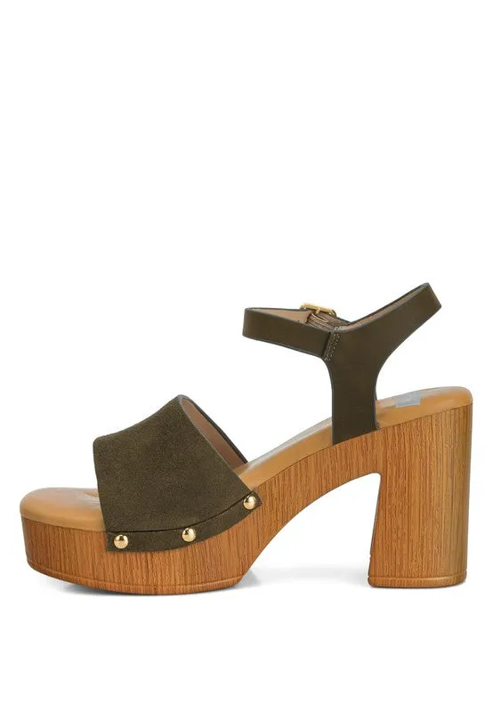 Daniela Suede High Block Sandals **Shipping already included in price for this item**