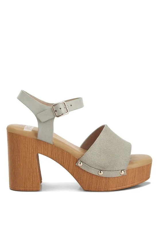 Daniela Suede High Block Sandals **Shipping already included in price for this item**