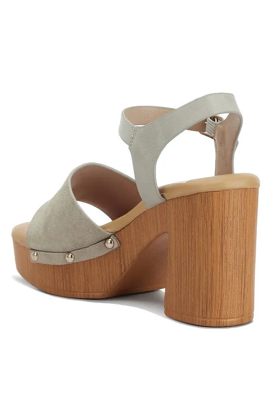 Daniela Suede High Block Sandals **Shipping already included in price for this item**