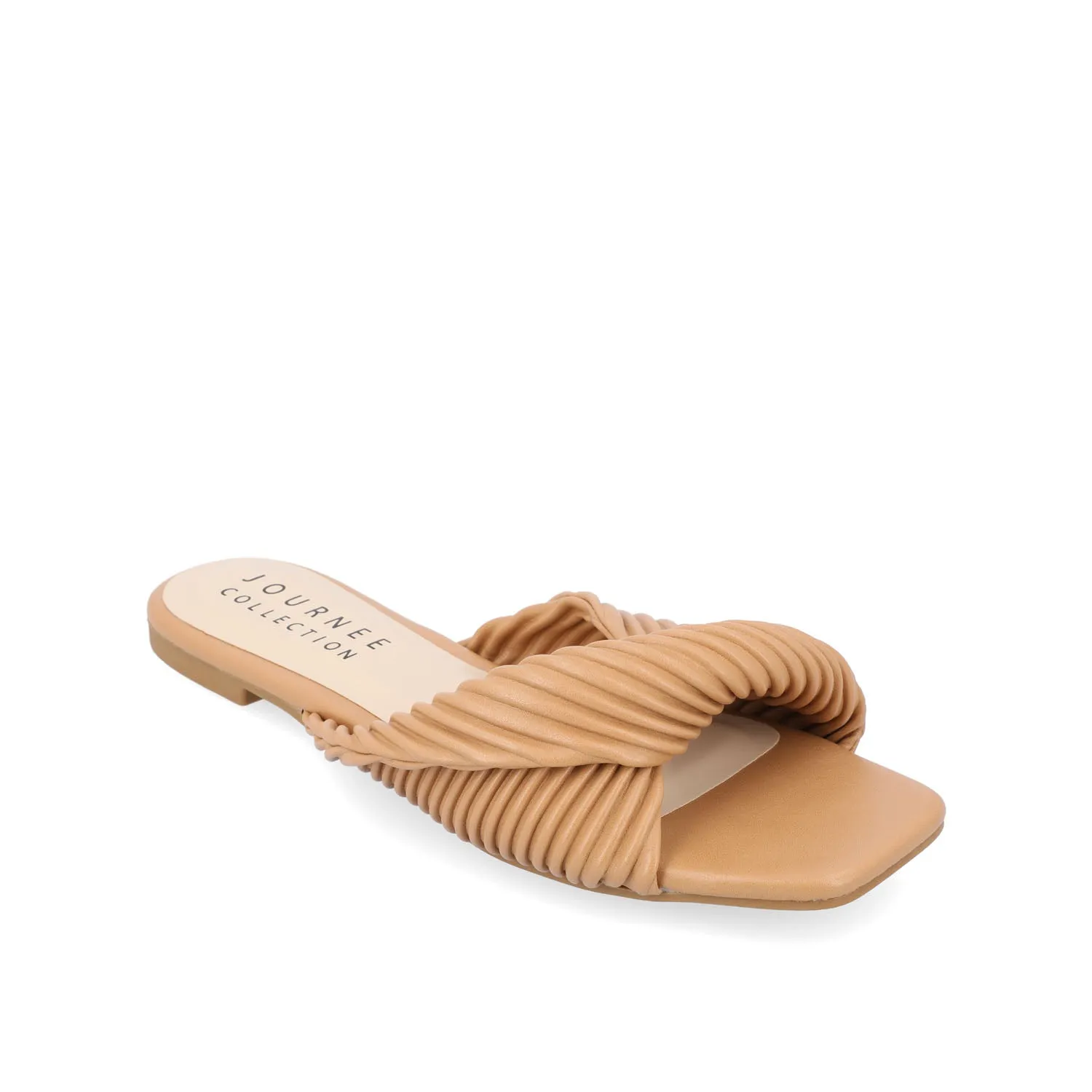 EMALYNN SLIDE SANDALS IN FAUX LEATHER