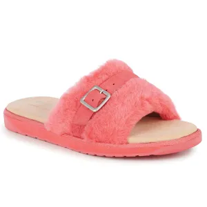 EMU Warden Stinger Slide Australian Sheepskin Coral