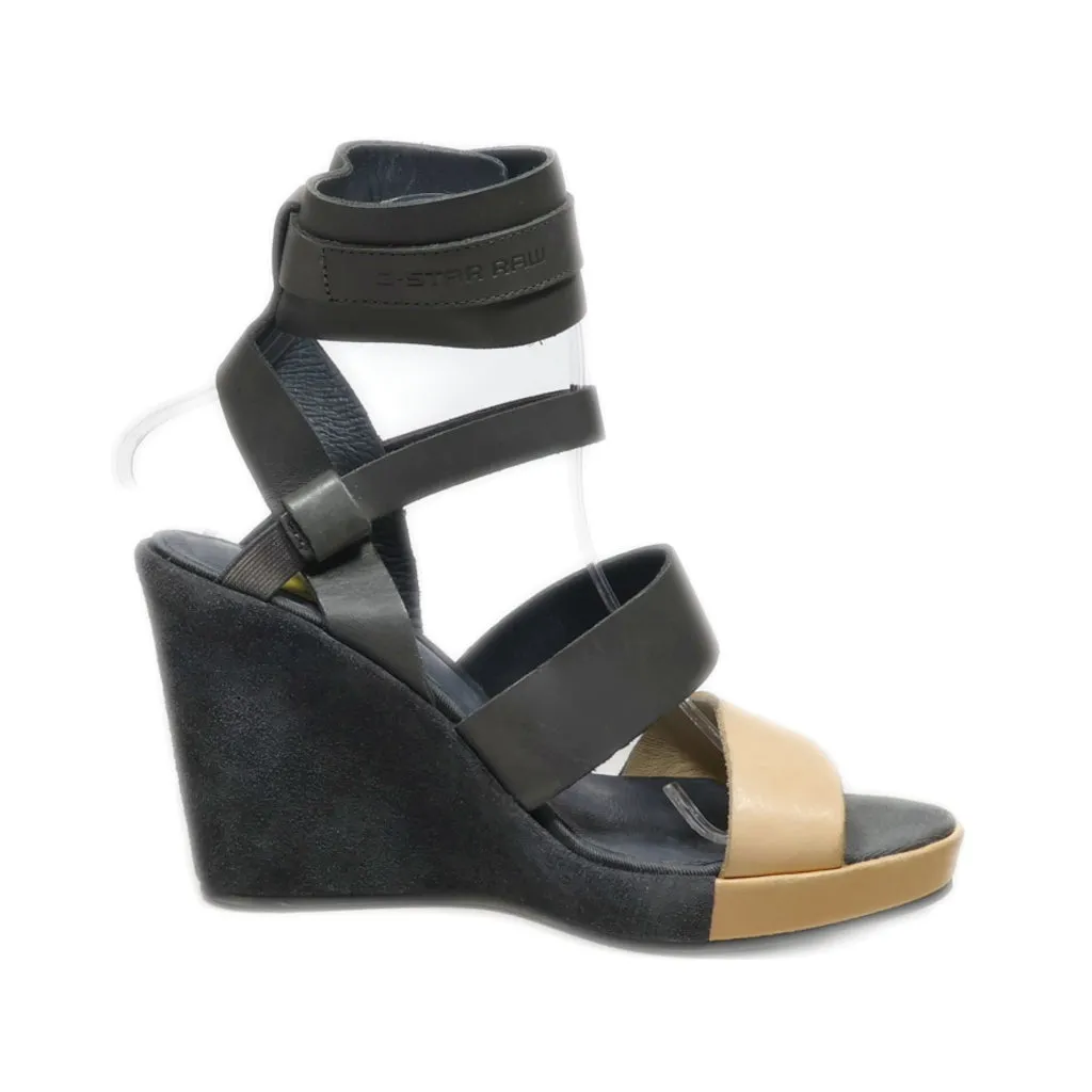 G-Star Raw Wedge Sandals Suede Grey Colour For Women