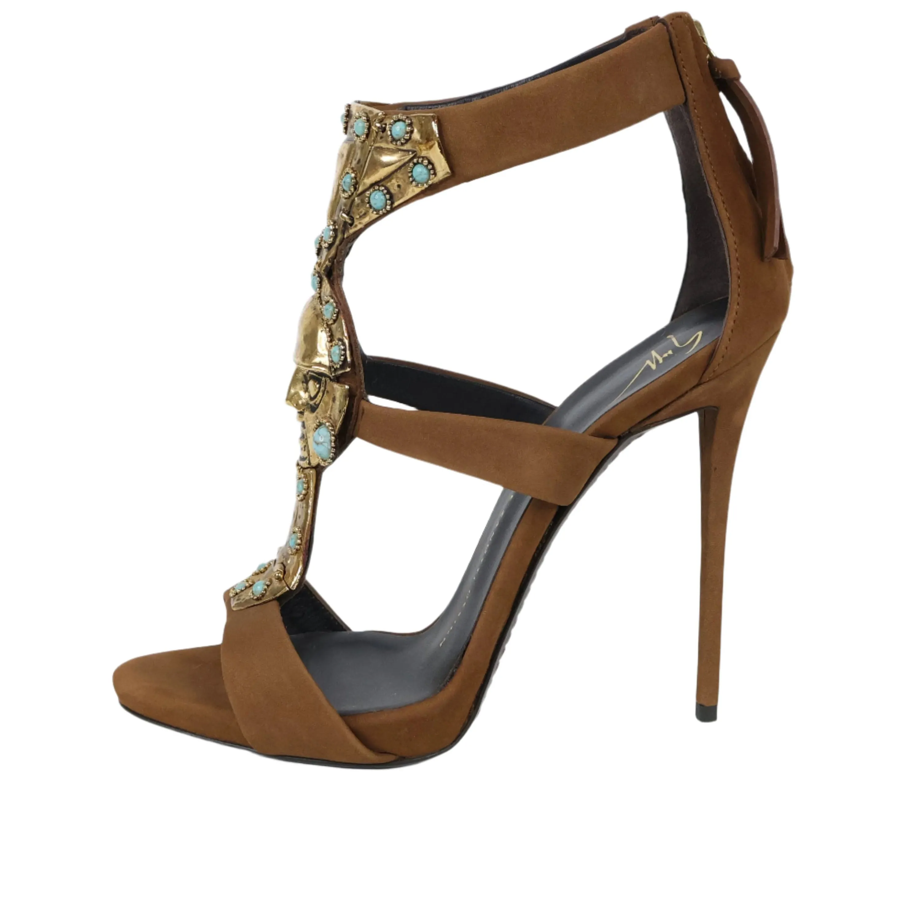 Giuseppe Zanotti Katun Jewel Suede Sandals 37.5