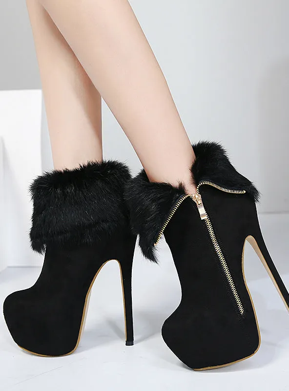 High Heels Ankle Boots Platform Shoes