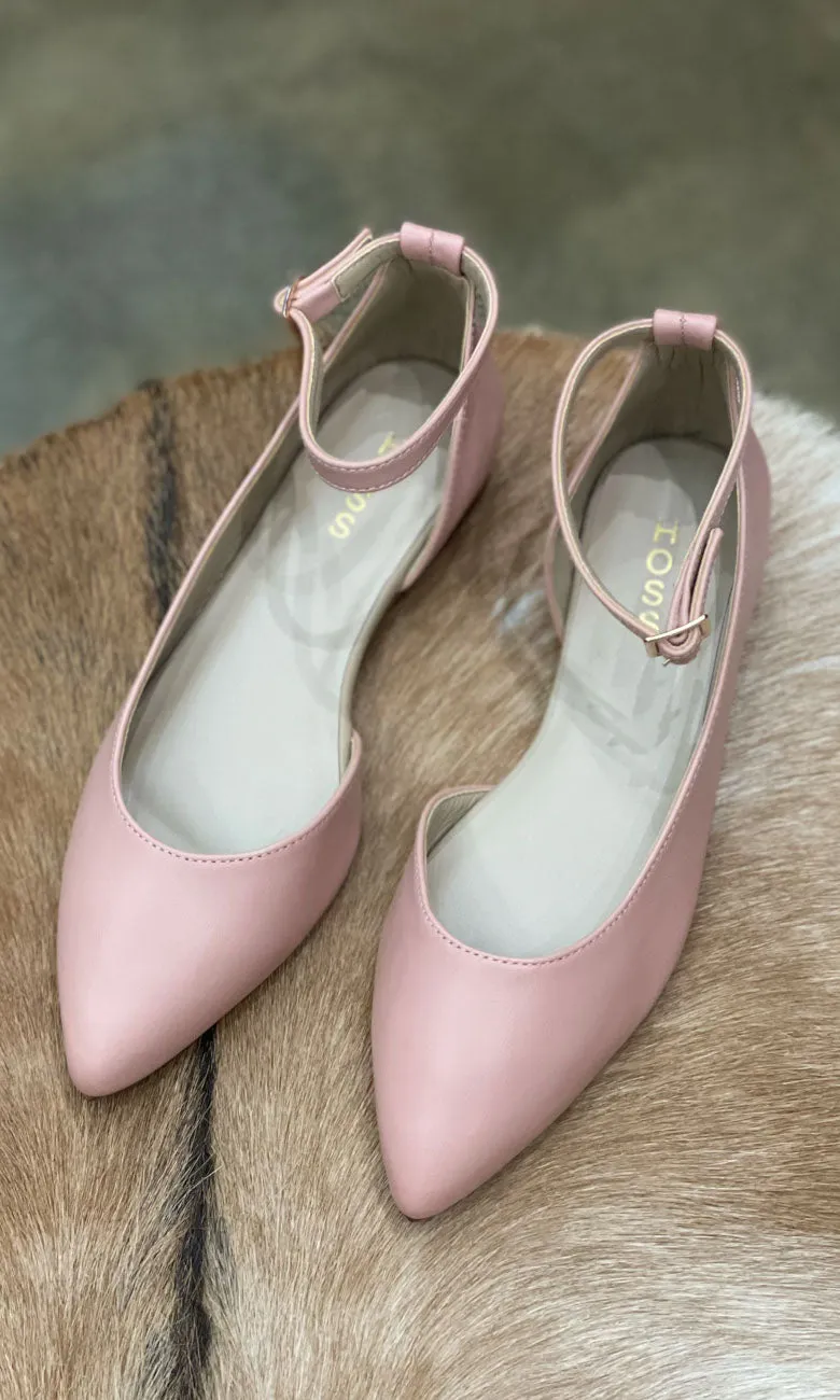 HOSS Dusty Pink Point Toe Flats