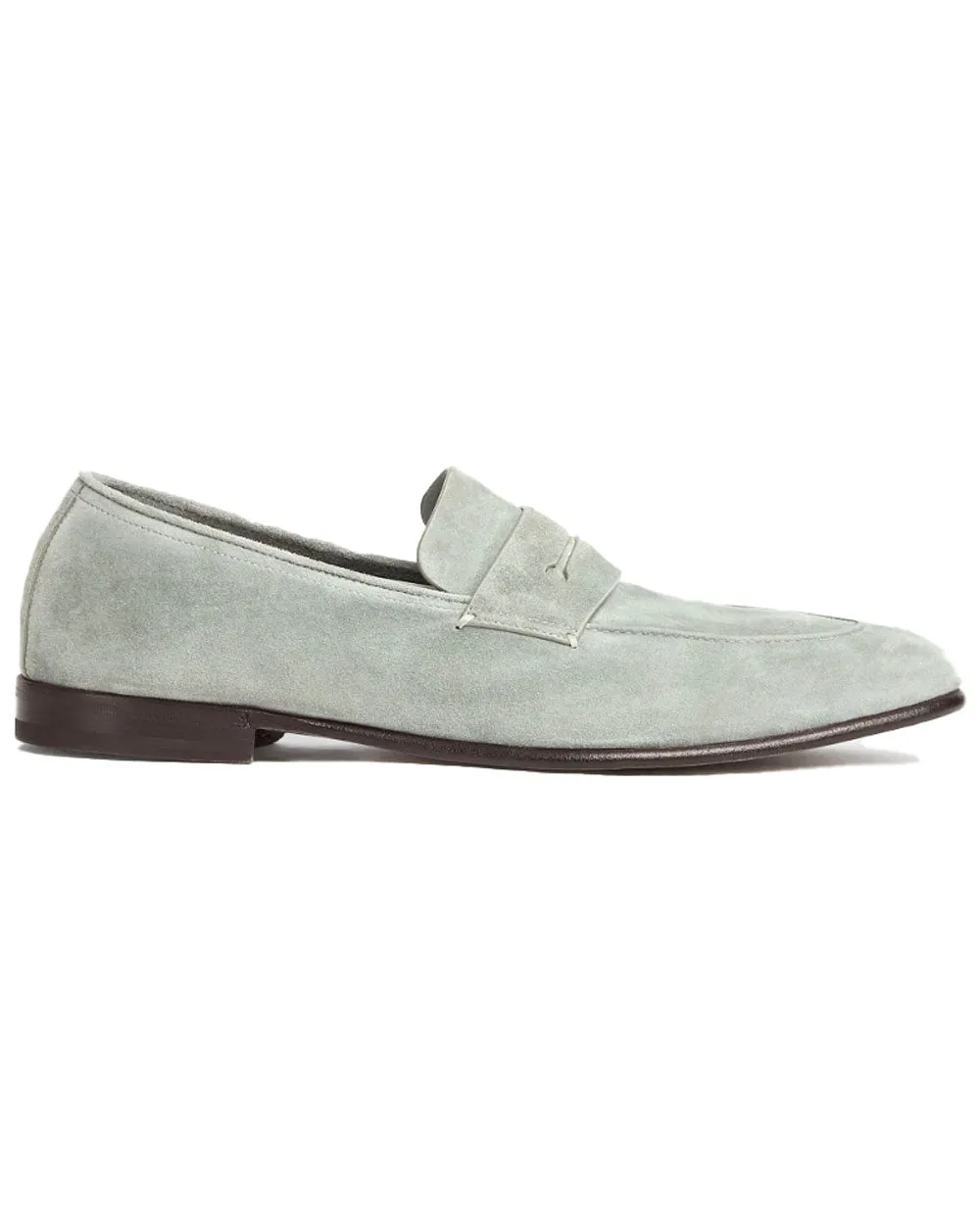 L’asola Suede Loafer in Sage Green