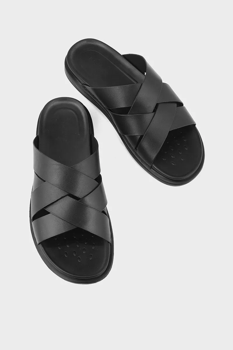 Men Casual Slipper M18036-Black