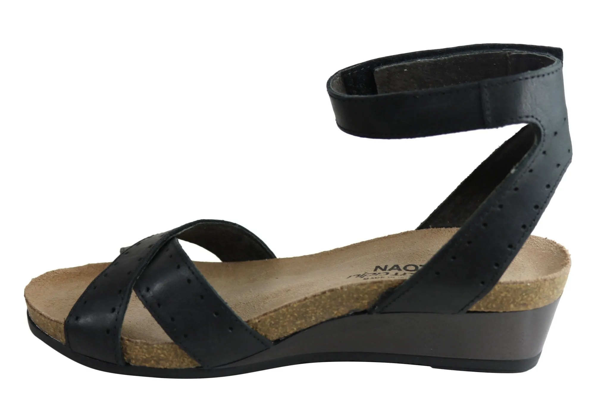 Naot Wand Womens Leather Comfortable Wedge Sandals