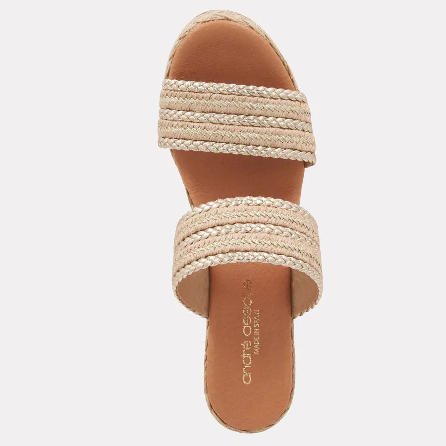 Nolita Natural Platino Stripe Espadrille Wedge