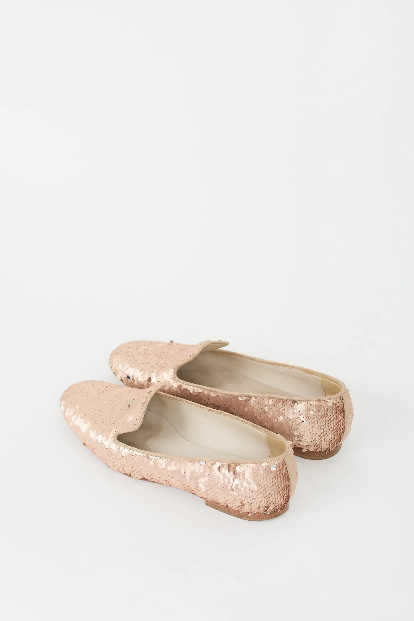 Pink Sequin CC Logo Loafer