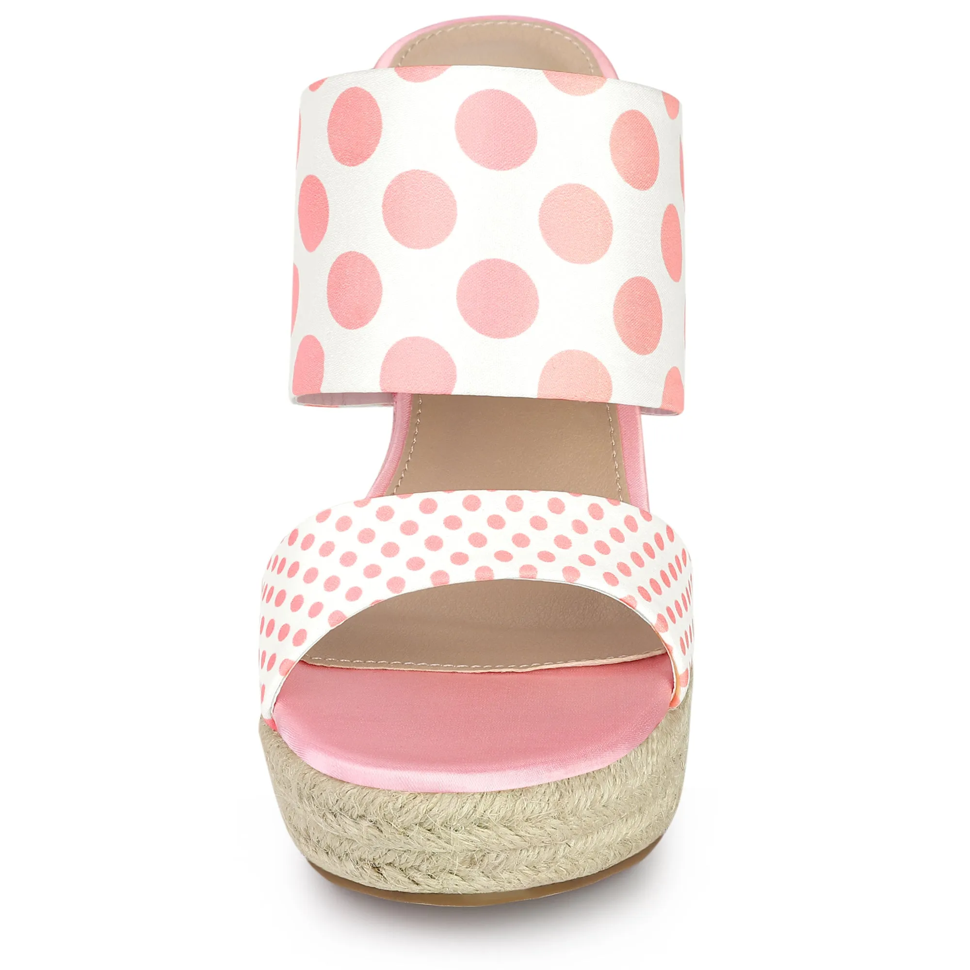 Platform Polka Dots Heel Espadrille Wedge Sandals