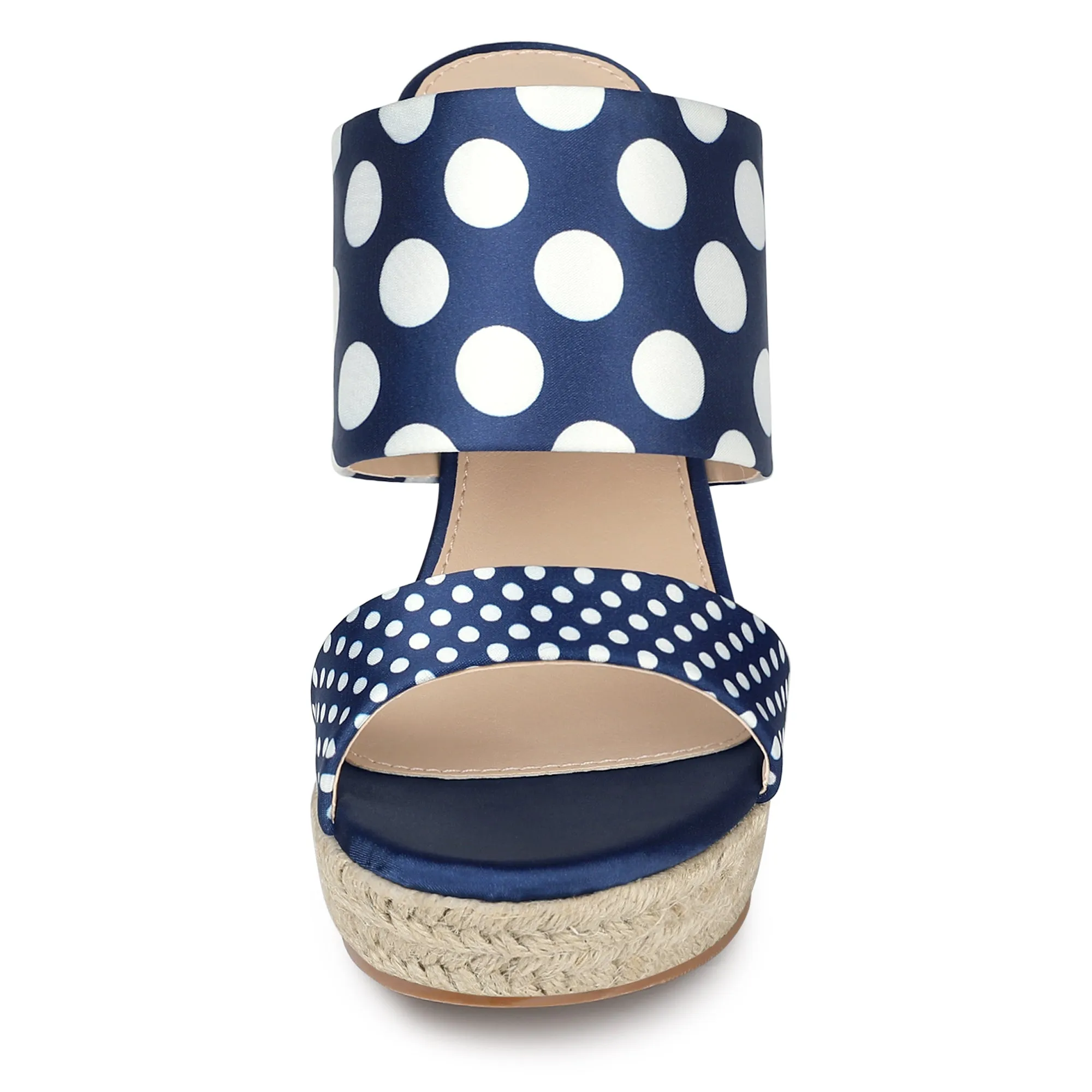 Platform Polka Dots Heel Espadrille Wedge Sandals