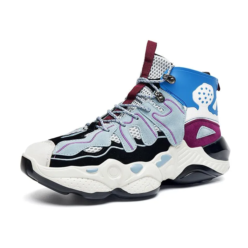 RENEGADE 'War Zone' X9X Sneakers - Off-White/Blue/Grape