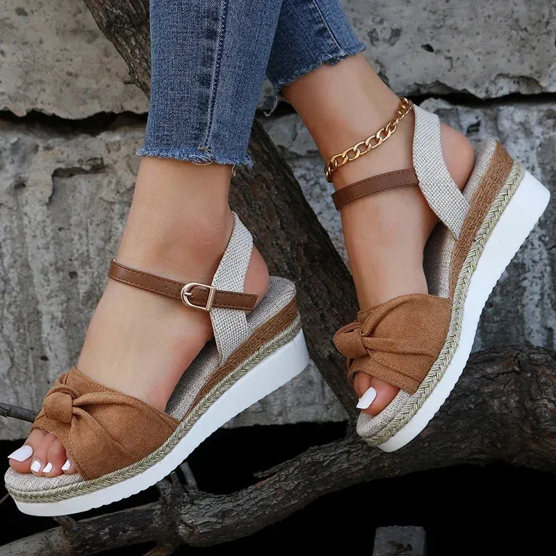 SERENA SUEDE PLATFORM SANDALS