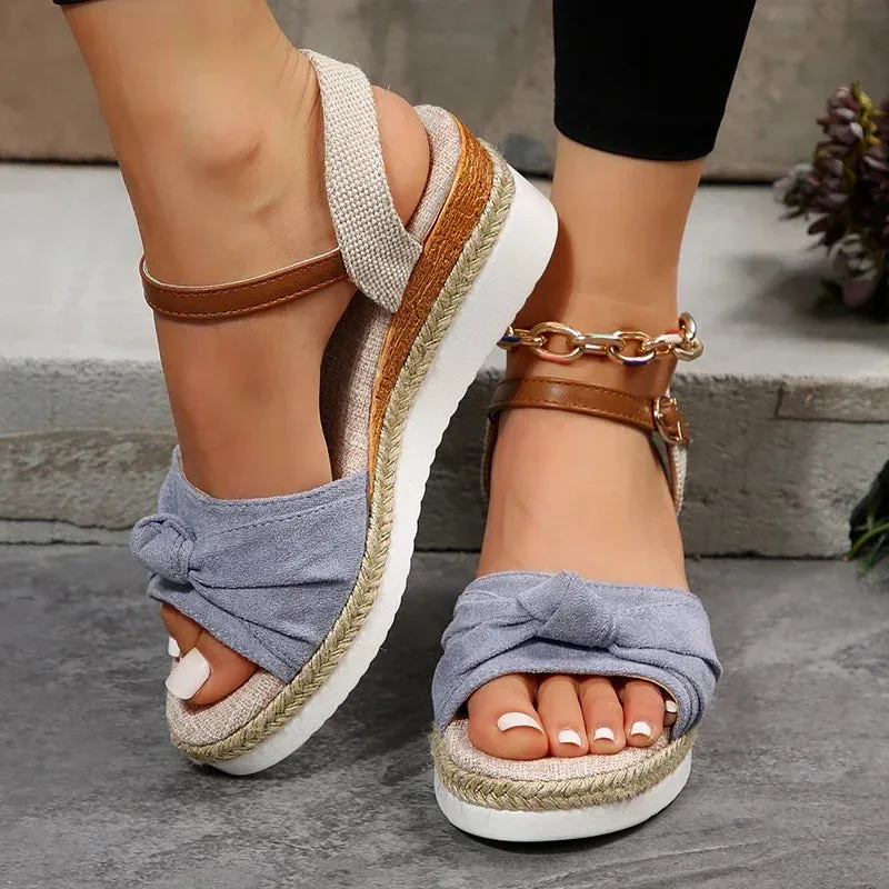 SERENA SUEDE PLATFORM SANDALS