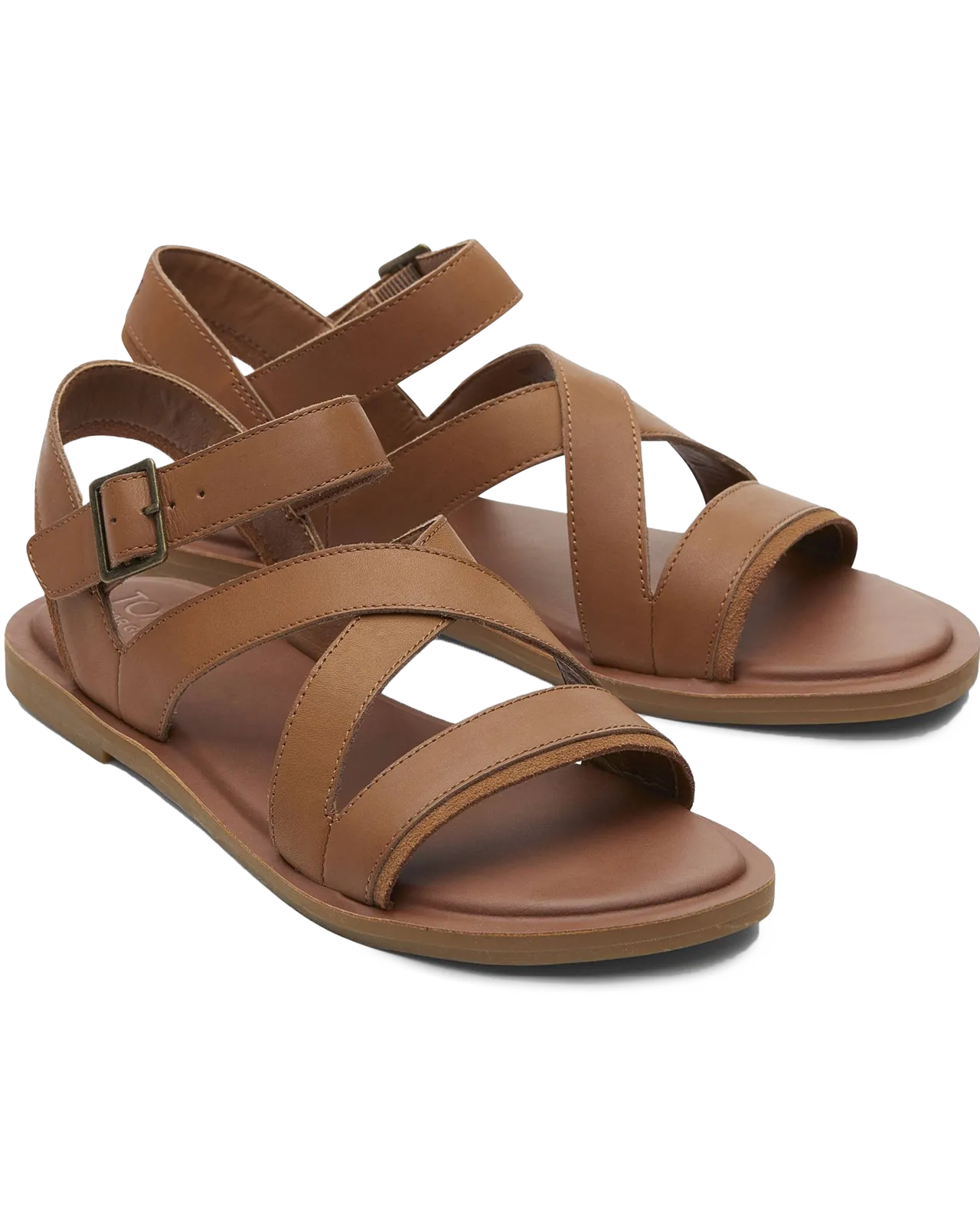 Sloane Leather Strappy Sandals in Tan