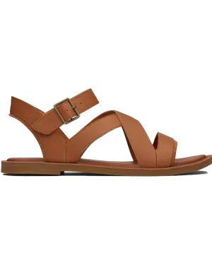 Sloane Leather Strappy Sandals in Tan