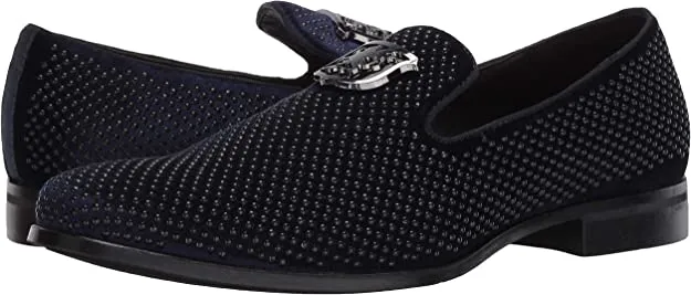 STACY ADAMS Men's Swagger Studded Slip-On Loafer