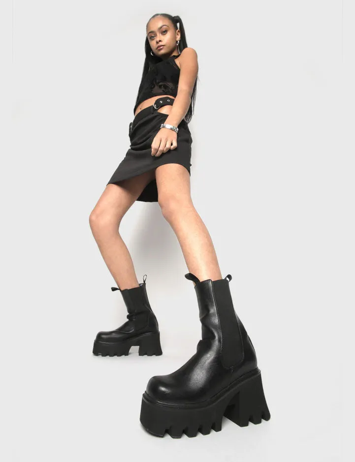 Wipe Out Chunky Platform Ankle Boots