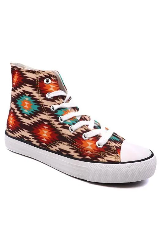 Womens High Top Canvas Sneakers 8 Patterns