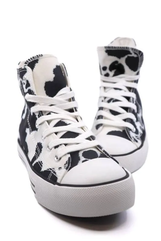 Womens High Top Canvas Sneakers 8 Patterns