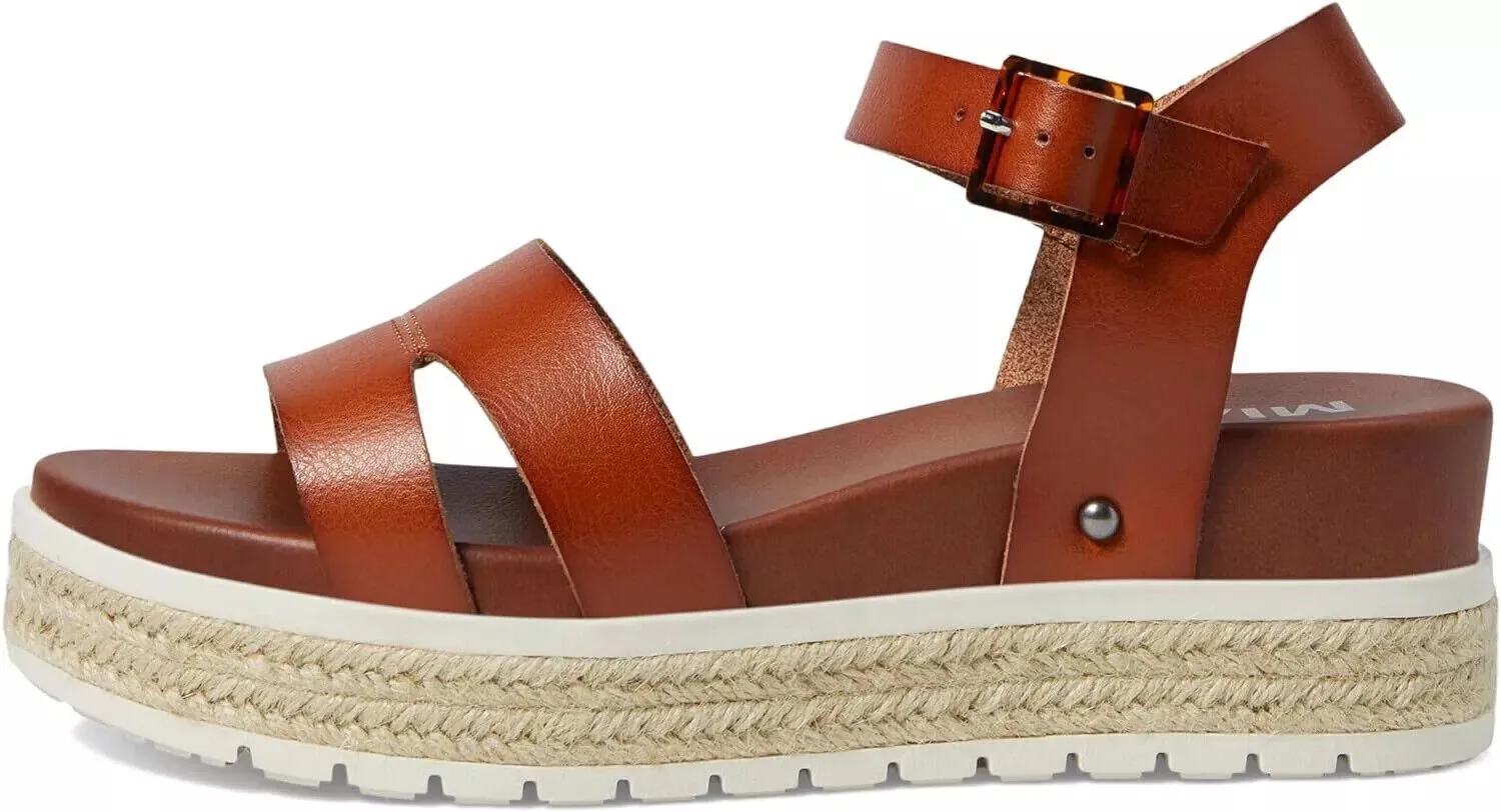 Women's Shoes MIA EVANA Platform Espadrille Wedge Sandals MH2326B COGNAC